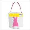 Autres fournitures de fête festive toile panier de Pâques oreilles de lapin bonne qualité sacs de Pâques pour enfants seau cadeau dessin animé lapin Carring E Otcqy LL