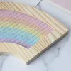 装飾的なオブジェクトの置物虹色のレターボード素朴な木製フレームレター番号付きの掲示板フェルト230725