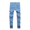 Mannen Heren Skinny Blauw Potlood Kras Slanke Broek Herfst Hiphop Denim Broek Mannen Mode Streetwear Jeans 230316 L230726