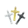 20pcs katolicyzm Benedict Medal Cross Charms Crucifix Ręcznie robione antyczne srebrne złote czarne wisiorki biżuterii Compon292k