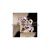 Cluster Rings Green Pink Crystal Dragonfly Women Gold Ring Fashion Jewelry Gift Will And Sandy Drop Delivery Dhs3H