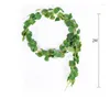 장식용 꽃 2m 시뮬레이션 된 유칼립투스 등나무 웨딩 홈 파티 촬영 녹색 식물 148 잎 실크 장식 용품