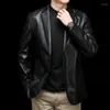 Men's Suits 2023High-quality Fashion All-in-one Trend Party Boutique Korean Version Slim Leather Blazer Casual Handsome Coat