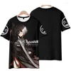 Męskie dresy gra nier: Automata T Shirt Kobiety mężczyzn Summer krótkie rękaw O black białe kreski dla chłopców kostium cosplay tops