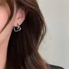 Oorknopjes 2023 Ontwerp Onregelmatige Spiraal Metalen Hartdruppel Koreaanse Mode-sieraden Voor Vrouw Meisjes Feestcadeau Eenvoudige accessoires