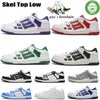 Skel Top Low Sports Casual Chaussures Pour Hommes Femmes À Lacets En Cuir Créateur De Mode Bone Board Baskets Triple Noir Blanc En Plein Air Plate-forme De Luxe Baskets