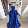 Arabskie królewskie sukienki na studniówkę 2021 Seksowne bezprzezgrały Bolenne suknie wieczorowe satynowe Sieknięcie Szatę de Soiree Custom Made292s