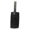 2 Button Folding Key Shell Remote Key Fob Case For PEUGEOT 207 307 307S 308 407 607 Tire Pressure Alarm car-styling199R