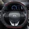Hyundai IONIQ 2016 2017 2018 2018 2019 2020 Dermay Car Steering Wheel Cover Massage Non-Slip Auto AccessoriesインテリアH220422321K