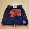 Casual sport Just Don basketbalshorts met zak Nieuw Hip Pop Marineblauwe basketbalbroek met zak Rits Joggingbroek Ademend Gymtraining Strandbroek Kort Heren S-XXXL