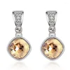 Boucles d'oreilles ER-00368 2023 en véritable bijoux en cristal autrichien sans allergie femmes carré noël en gros