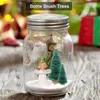 Flores decorativas 35 PCS Miniatura Artificial Snow Frost Trees Pino para Navidad DIY Craft Party Decoration (4 tamaños)