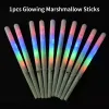 Estoque LED iluminando cones de algodão doce coloridos brilhantes Marshmallow Sticks Impermeáveis Coloridos Marshmallow Glow Stick ss1202 LL