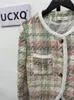 Женские куртки UCXQ Высококачественные наряды Fall Fall Женская твидовая куртка осень зима