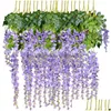 Dekorativa blommor kransar 12st wisteria artificiell blomma 75 cm 110 cm simation vinrankan hängande för jul hem fest 6 färger 3 typ ot5hy