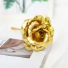 24K folienvergoldete Rose Blume hält ewig Liebe Hochzeitsdekoration Liebhaber Kreatives Mutter-/Valentinstagsgeschenk 8 H1 LL