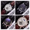 Mode Zwitserse Horloge Lederen Tourbillon Horloge Automatische Mannen Horloge Mannen Mechanische Stalen Horloges Relogio Masculino Clock2731