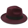 Bérets Hommes Femmes Panama Chapeaux Classique Rétro Sunhats Fedora Caps Trilby Jazz Outdoor Travel Party Street Style Taille US 7 1/4 UK L