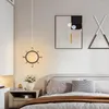 Candeeiros pendentes nórdicos modernos LED lustre quarto infantil acrílico dourado criativo interior casa quarto estudo de cabeceira
