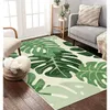 Carpets Tropical Green Leaf Carpet for Living Room Home Decoration Sofa Table Large Area Rugs Kitchen Hallway Rugs Non-slip Bathroom Mat R230725