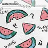 Table Cloth Round Tablecloth 60 Inch Cover Tabletop Decoration Waterproof Cloths For Dining Watermelon Background