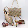 Dress Shoes Doershow Nice African And Bag Matching Set With Green Selling Women Italian For Party HRF1-36