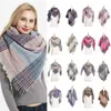 Foulards mode cachemire femmes carré Plaid écharpe hiver chaud châle et enveloppement Bandana Pashmina femme Foulard couverture épaisse