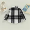 Jackets Kid Baby Boy Girl Cotton Plaid Shirt Jacket Infant Toddler Coat Winter Spring Autumn Warm Thick Outwear Clothes 230725