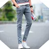 Men's Korean Style Men Grey Slim Skinny Man Biker Jeans with Zippers Designer Stretch Fashion Casual Pants Pencils Trousers 210318 L230726