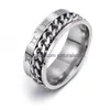 Band Rings Roman Numerals Rotatable Ring Relieve Pressure Stainless Steel Spin Chain Men Women Will And Sandy Fashion Jewelry Drop Del Dhw3S