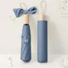 Umbrellas Style Wooden Handle Color Rubber Umbrella Women Girl Kids Folding Sunscreen Sunproof Waterproof Anti-ultraviolet