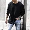 Suéteres para hombre 2023, jersey de punto de cuello alto para hombre, camisa de fondo, suéter de lana elástico de Color sólido informal ajustado a la moda para hombre