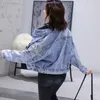 Women's Jackets Beaded Denim Jacket Women Short Coat Spring Autumn Korean Loose Bomber Outerwear Basic Overcoat Cool