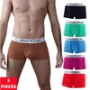Sous-pants 5pcs Fansweet Men's Underwear Lettre de coton imprimé Men Boxer Brief