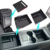 Tesla Modell 3 Y Center Konsolen Organizer Tablett versteckte Würfelschubladen -Speicherbox ABS -Material zum Organisieren von Dokumenten Brille Credi2221