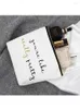 Sacs à cosmétiques sac cadeau de demoiselle d'honneur blanc pochette de maquillage de mariage imprimé or métallique toile voyage organisateur de toilette