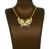 Collane del pendente 2pcs regalo coreano dei monili di dichiarazione di colore della collana sveglia delle donne della farfalla di modo coreano Goccia all'ingrosso