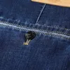 Heren Zakelijk Hoge taille Denim Pak Broeken Trendy Mode Stretch Losse Rechte Dunne Jeans Middelbare Leeftijd Ouderen Merk Broeken 211009 L230726