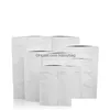 Sacs d'emballage Stand Up Sac en papier kraft blanc Pochette d'emballage en papier d'aluminium