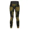 Active Pants Sunflower Bouquet Yoga Honeycomb Print Leggings Sexy Workout Leggins Women Cute Stretchy Sports Tights