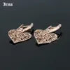2022 New Earrings Rose Gold Color Dangle Earrings Stylish Hollow Out Heart Shaped French Hook Earring For Women Jewelry L230620