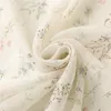 Schals Frischer schlichter Voile-Schal aus Baumwolle und Leinen für Damen, weißer Schal mit Blumenmuster und Quasten