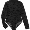 Women s Two Piece Pants Yangelo Sexy Gothic Black Bat Print High neck See Through Long sleeved T shirt Party Summer Fashion Top 230725