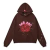 SP5DER HOODIE SPIDER PINK SP5DER 555 Молодые толстовок розовые капюшоны с капюшоном дизайнерская толстовка.