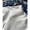 Męskie koszule T High Street Pockets Patchwork T-shirt Casual Paisley Graphic Y2K Streetwear Crop Top Wszechstronne ubrania tee