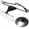 Loupe Headhold Loupe Loupe Lecture Oeil Réparation Loupe Lumière LED 1.5/2.5/3.5 Avec 3pc Lunettes Loupe Lentille Optique 230726