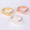 Wedding Rings Customized Ring Ancient English Name Men Women Gold Ring Jewelry Gifts Stainless Steel Ring Personalized Couple 230725