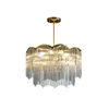 Lampes Suspendues Lustre En Cristal De Luxe Italien Lumière Post-moderne Minimaliste Atmosphérique Salon Lampe Designer Tzitzit Chambre Principale