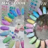 Tırnak Jel Macaron Yansıtıcı Glitter Polonya Renk Parlak Sequins Emme UV LED VERNİK ART DEKORASYONU 15 COLLORS 230726