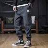 Mäns plus-storlek Män lösa joggar streetwear harem jeans lastbyxor fotledslängd denim byxor 210318 l230726